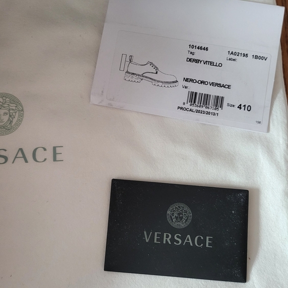 Versace Men's Black Leather Shoes - Picture 2 of 11